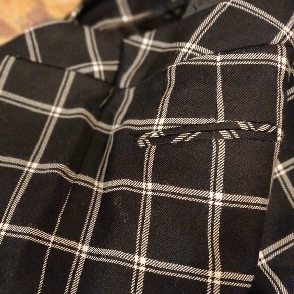 PENDLETON Virgin Wool Black Plaid Trousers 4P - like new - Picture 7 of 13